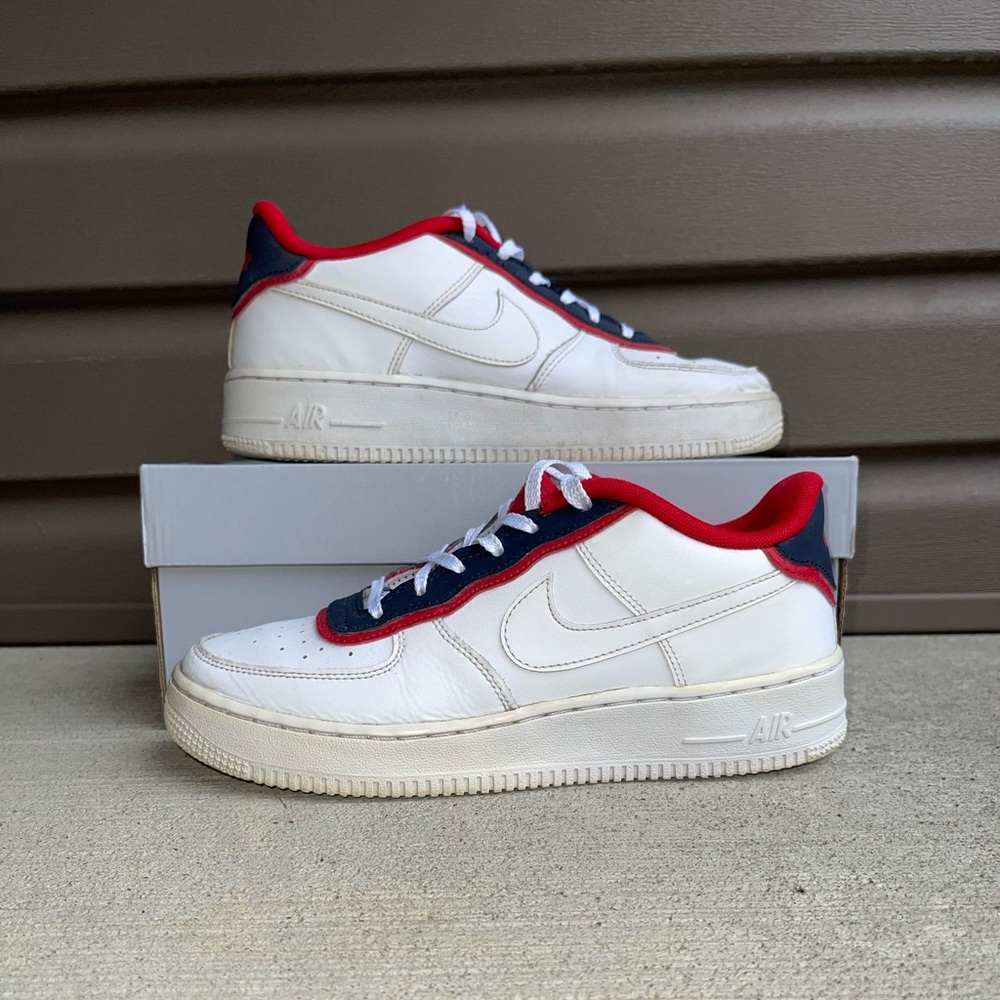 Air Force 1 Low Double Layer White Obsidian Red